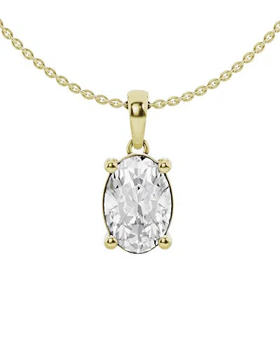 Lab Grown Diamonds 14k 2.00 Ct. Tw. Lab Grown Diamond Solitaire Pendant Necklace In Gold