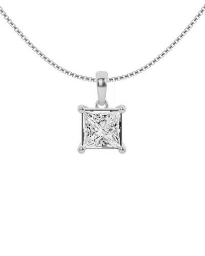 Lab Grown Diamonds 14k 2.00 Ct. Tw. Lab Grown Diamond Solitaire Pendant Necklace In White