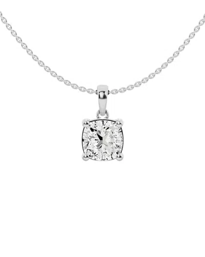 Lab Grown Diamonds 14k 2.00 Ct. Tw. Lab Grown Diamond Solitaire Pendant Necklace In Silver