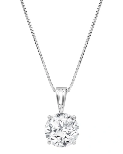 Lab Grown Diamonds 14k 2.50 Ct. Tw. Lab Grown Diamond Solitaire Pendant In Metallic