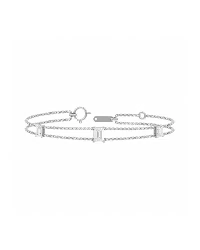Lab Grown Diamonds 14k 2.00 Ct. Tw. Lab-grown Diamond Bracelet In Silver
