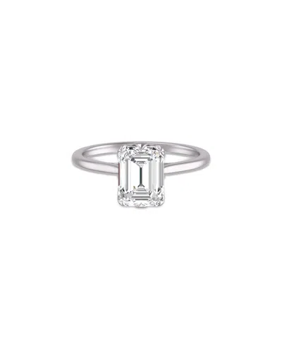 Lab Grown Diamonds 14k 2.00 Ct. Tw. Lab-grown Diamond Classic Lotus Ring In Metallic