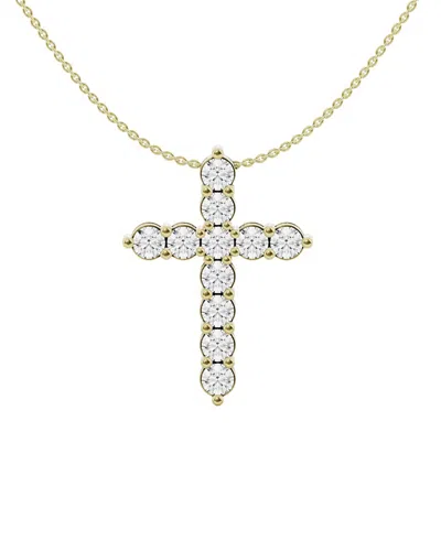 Lab Grown Diamonds 14k 2.00 Ct. Tw. Lab-grown Diamond Cross Pendant In Gold