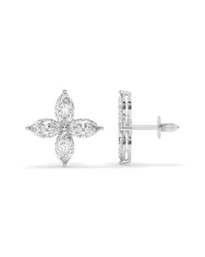 Lab Grown Diamonds 14k 2.00 Ct. Tw. Lab-grown Diamond Earrings In Metallic