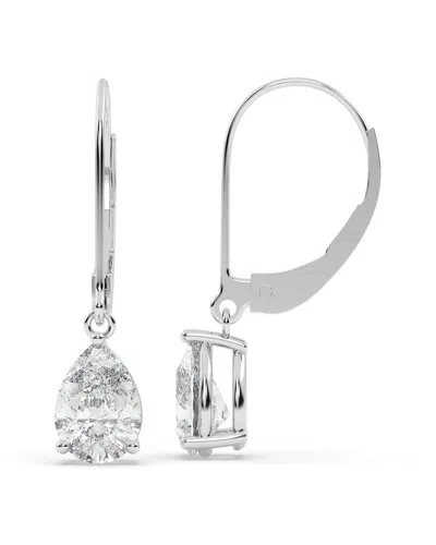 Lab Grown Diamonds 14k 2.00 Ct. Tw. Lab-grown Diamond Earrings In Silver