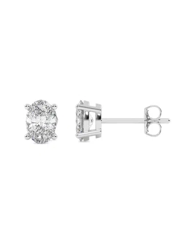 Lab Grown Diamonds 14k 2.00 Ct. Tw. Lab-grown Diamond Earrings In Metallic