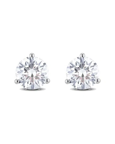 Lab Grown Diamonds 14k 4.00 Ct. Tw. Lab-grown Diamond Earrings In Metallic