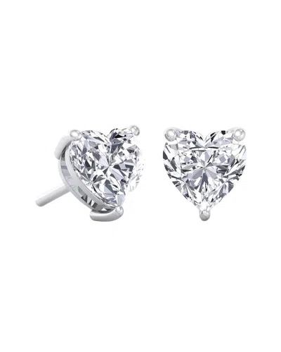 Lab Grown Diamonds 14k 2.00 Ct. Tw. Lab-grown Diamond Earrings In Metallic
