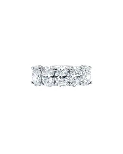Lab Grown Diamonds 14k 2.00 Ct. Tw. Lab-grown Diamond Half-eternity Ring In Metallic