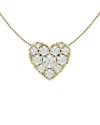 Lab Grown Diamonds 14k 2.00 Ct. Tw. Lab-grown Diamond Heart Pendant Necklace