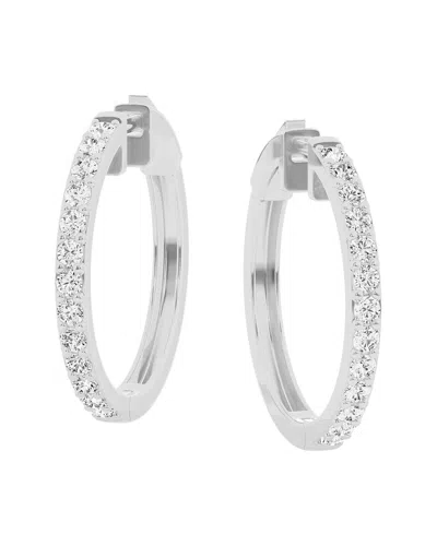 Lab Grown Diamonds 14k 2.00 Ct. Tw. Lab-grown Diamond Hoops In Metallic