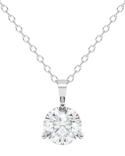 Lab Grown Diamonds 14k 2.00 Ct. Tw. Lab-grown Diamond Necklace In Metallic