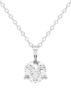 Lab Grown Diamonds 14k 1.50 Ct. Tw. Lab-grown Diamond Necklace In Silver
