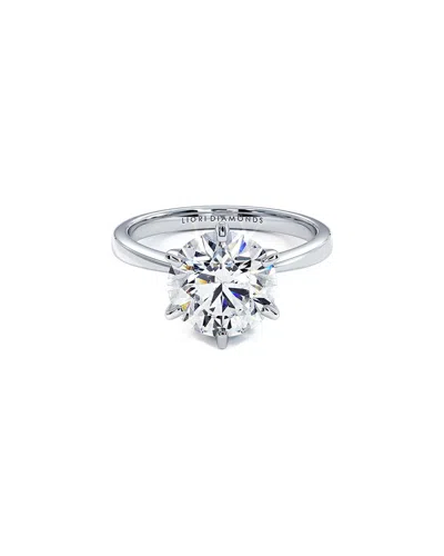 Lab Grown Diamonds 14k 2.00 Ct. Tw. Lab-grown Diamond Sol Ring In Metallic