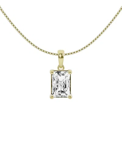 Lab Grown Diamonds 14k 2.00 Ct. Tw. Lab-grown Diamond Solitaire Pendant In Green