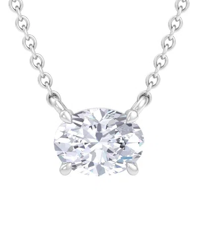 Lab Grown Diamonds 14k 2.00 Ct. Tw. Lab-grown Diamond Solitaire Pendant In Metallic