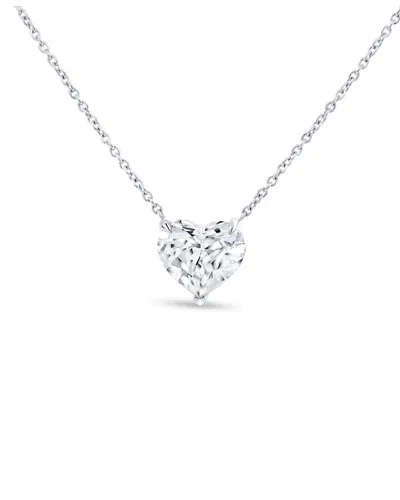 Lab Grown Diamonds 14k 2.00 Ct. Tw. Lab-grown Diamond Solitaire Pendant In Metallic