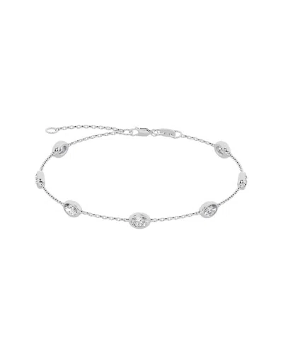 Lab Grown Diamonds 14k 2.00 Ct. Tw. Lab-grown Diamond Station Bracelet In Metallic