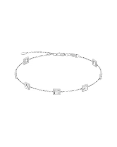 Lab Grown Diamonds 14k 2.00 Ct. Tw. Lab-grown Diamond Station Bracelet In Metallic