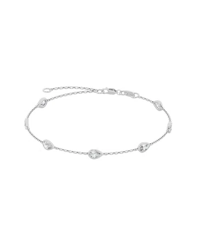 Lab Grown Diamonds 14k 2.00 Ct. Tw. Lab-grown Diamond Station Bracelet In Silver