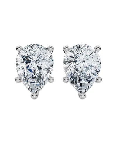 Lab Grown Diamonds 14k 2.00 Ct. Tw. Lab-grown Diamond Earrings In Gray