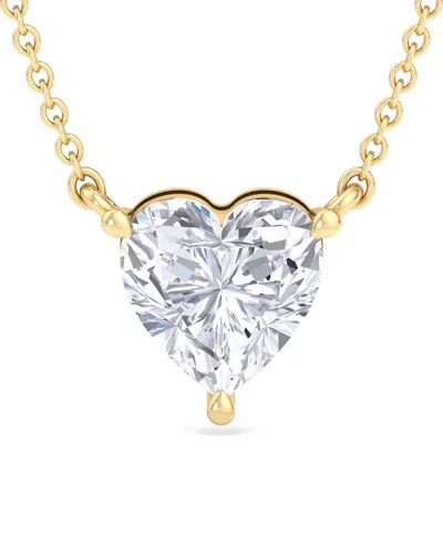Lab Grown Diamonds 14k 2.00 Ct. Tw. Lab-grown Diamond Solitaire Pendant Necklace In Gold