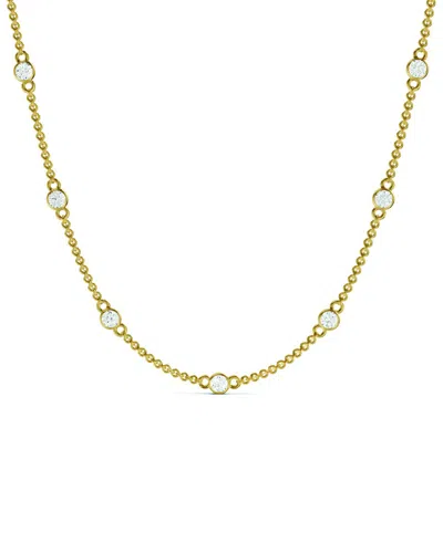 Lab Grown Diamonds 14k 2.00 Ct. Tw. Lab-grown Diamond Station Necklace In Gold