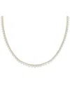 Lab Grown Diamonds 14k 5.00 Ct. Tw. Lab-grown Diamond Tennis Necklace In Metallic