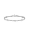 Lab Grown Diamonds 14k 10.00 Ct. Tw. Lab-grown Diamond Tennis Bracelet In Metallic