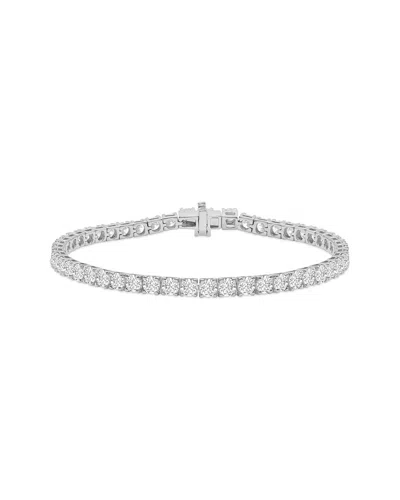 Lab Grown Diamonds 14k 20.00 Ct. Tw. Lab-grown Diamond Tennis Bracelet In Silver