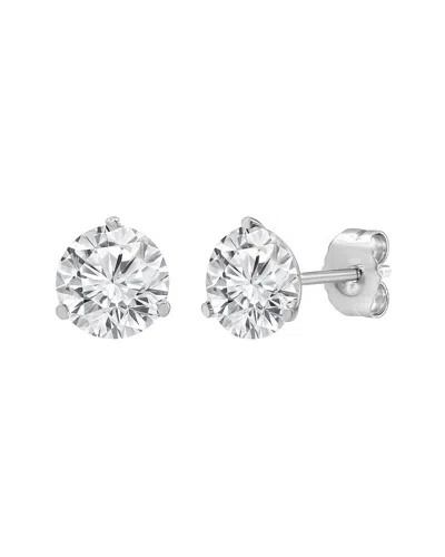 Lab Grown Diamonds 14k 2.04 Ct. Tw. Lab-grown Diamond Studs In Metallic