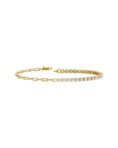 Lab Grown Diamonds 14k 2.08 Ct. Tw. Lab-grown Diamond Bracelet In Gold