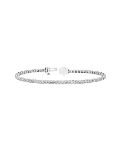 Lab Grown Diamonds 14k 2.11 Ct. Tw. Lab-grown Diamond Tennis Bracelet In Metallic