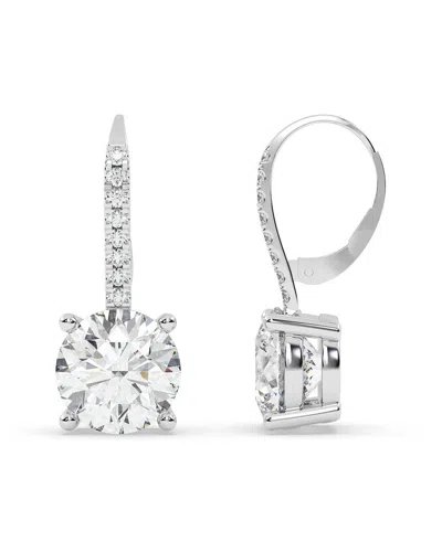 Lab Grown Diamonds 14k 2.20 Ct. Tw. Lab-grown Diamond Earrings In Silver