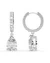 Lab Grown Diamonds 14k 2.20 Ct. Tw. Lab-grown Diamond Earrings In Silver
