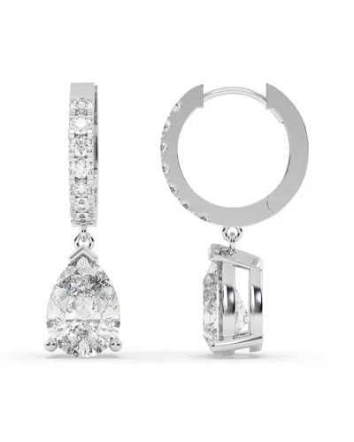 Lab Grown Diamonds 14k 2.20 Ct. Tw. Lab-grown Diamond Earrings In Silver