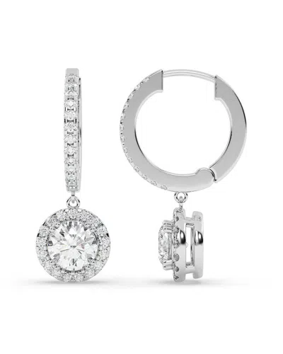 Lab Grown Diamonds 14k 2.35 Ct. Tw. Lab-grown Diamond Earrings In Silver