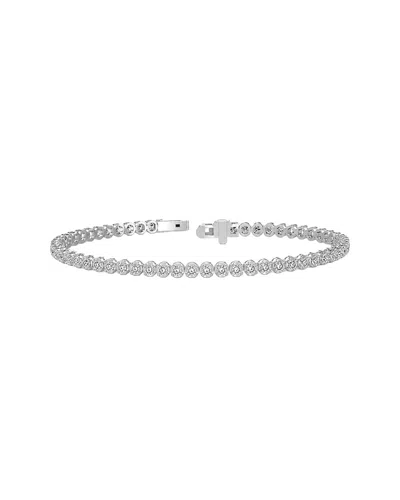 Lab Grown Diamonds 14k 2.41 Ct. Tw. Lab-grown Diamond Tennis Bracelet In Metallic