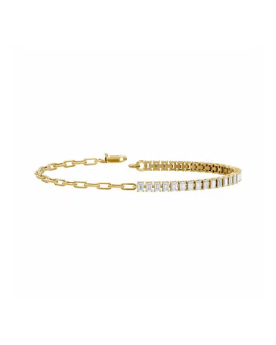 Lab Grown Diamonds 14k 2.48 Ct. Tw. Lab-grown Diamond Bracelet In Metallic