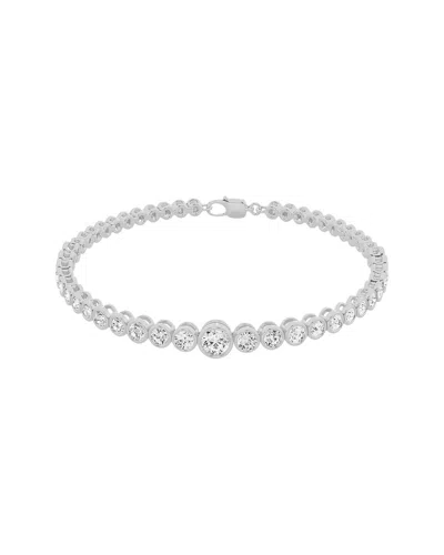 Lab Grown Diamonds 14k 2.50 Ct. Tw. Lab-grown Diamond Bracelet In Metallic