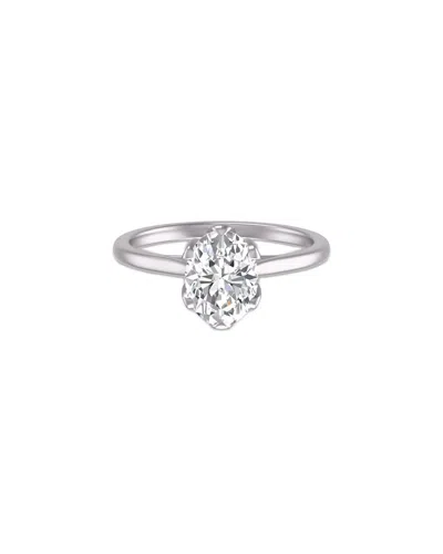 Lab Grown Diamonds 14k 2.50 Ct. Tw. Lab-grown Diamond Classic Lotus Ring In Metallic