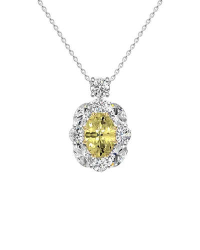 Lab Grown Diamonds 14k 2.50 Ct. Tw. Lab-grown Diamond Fashion Pendants In Metallic