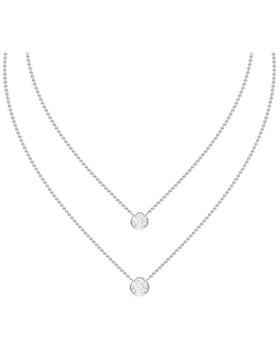 Lab Grown Diamonds 14k 2.53 Ct. Tw. Lab-grown Diamond Necklace In Silver