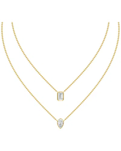 Lab Grown Diamonds 14k 2.57 Ct. Tw. Lab-grown Diamond Necklace In Burgundy