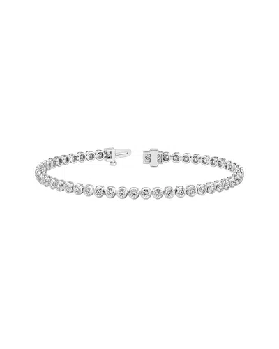 Lab Grown Diamonds 14k 2.57 Ct. Tw. Lab-grown Diamond Tennis Bracelet In Metallic