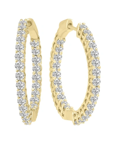 Lab Grown Diamonds 14k 3.00 Ct. Tw. Lab Grown Diamond Hoops In Gold