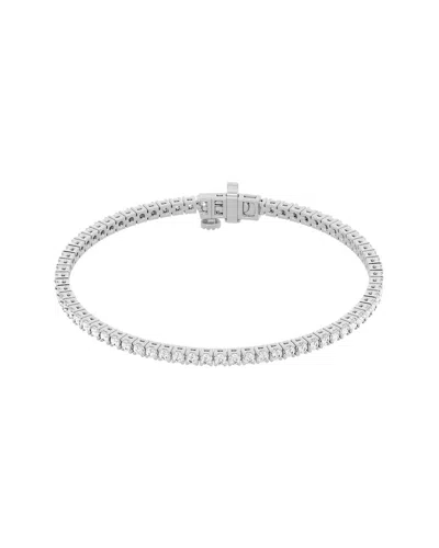 Lab Grown Diamonds 14k 3.00 Ct. Tw. Lab Grown Diamond Tennis Bracelet In Metallic