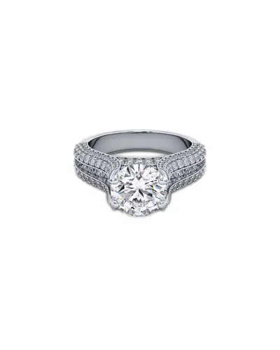 Lab Grown Diamonds 14k 3.30 Ct. Tw. Lab-grown Diamond Ring In Metallic