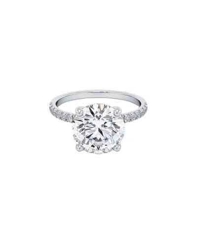 Lab Grown Diamonds 14k 3.35 Ct. Tw. Lab-grown Diamond Ring In Metallic