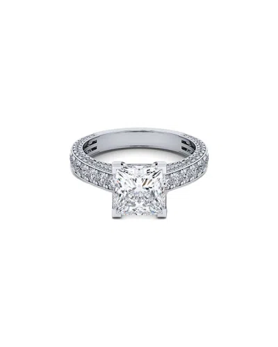 Lab Grown Diamonds 14k 3.90 Ct. Tw. Lab-grown Diamond Ring In Metallic